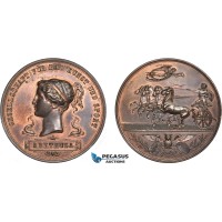 AB929, Austria, Bronze Medal 1873 (Ø45, 53.4g) by Jauner, Owl, “Arethusa” Arts Society, Rare!!