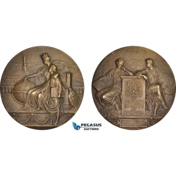 AB962, United States, Bronze Art Nouveau Medal 1906 (Ø76mm, 157g) by Fuchs, Hispanic Society of America