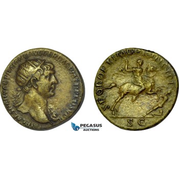 AB986, Roman Empire, Trajan (AD 98-117) Æ Dupondius (11.28g) Rome, AD 105-107., Dacian