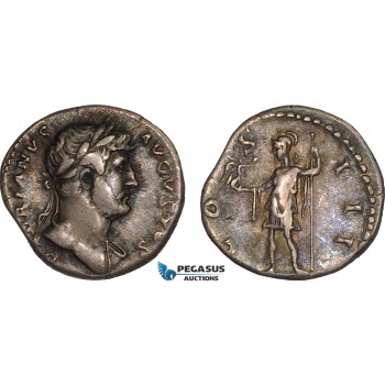 AB996, Roman Empire, Hadrian (AD 117-138) AR Denarius (3.29g) Rome, AD 125-128, Roma