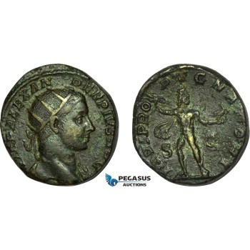 AC013, Roman Empire, Severus Alexander (AD 222-235) Æ Dupondius (8.25g) Rome, AD 232, Jupiter