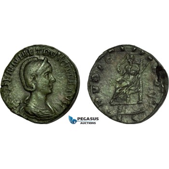 AC025, Roman Empire, Herennia Etruscilla (AD 249-251) Æ Sestertius (19.05g) Rome, AD 250, Pudicitia