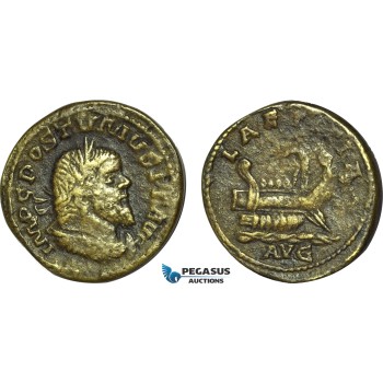 AC030, Roman Empire, Postumus (AD 260-269) Ӕ Double Sestertius (14.32g) Lugdunum, AD 261, Galley