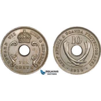 AC098, East Africa & Uganda Protectorates, Edward VII, 10 Cents 1910 , London, AU