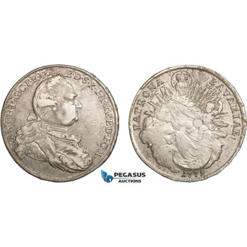 AC137, Germany, Bavaria, Karl Theodor, Taler 1779, Munich, Silver (27.91g) Lustrous VF+