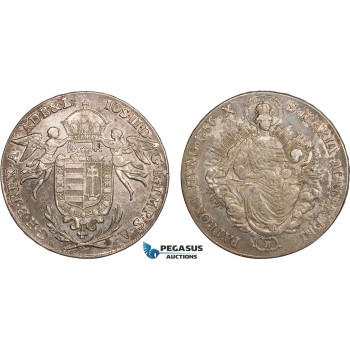 AC139, Hungary, Joseph II, Taler 1786-B, Kremnitz, Silver (27.98g) Toned, VF-XF