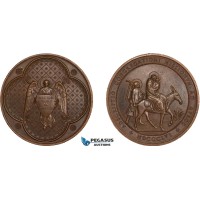 AC162, Egypt, Bronze Medal 1856 (Ø40mm, 31.5g)  Missionary Society, The Flight into Egypt