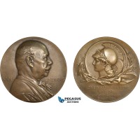 AC176, Sweden, Bronze Medal 1904 (Ø50mm, 56g) Adolf Lindberg, Minerva, Rare!