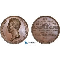 AC197, France & Italy, Bronze Medal 1826 (Ø50mm, 60.2g) by Peuvrier, Carle Vernet, Austerlitz, Marengo