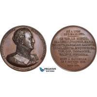 AC198, France, Poland & Russia, Bronze Medal 1826 (Ø50mm, 60g) by Peuvrier, Suchet, Duke of Albufera