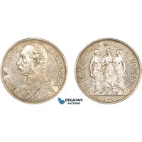 AC209, Danish West Indies, Christian IX, 1 Franc - 20 Cents 1905, Copenhagen, Silver, Cleaned AU AC209, Danish West Indies, Christian IX, 1 Franc - 20 Cents 1905, Copenhagen, Silver, Cleaned AU