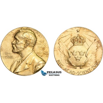 AC532, Sweden, Silver Gilt Medal 1980 (Ø26.5mm, 12g) Alfred Nobel, Committee for Physics