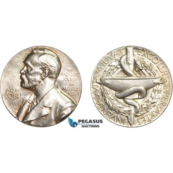 AC533, Sweden, Silver Medal 1982 (Ø26.6mm, 13.0g) Alfred Nobel, Swedish Medical Society