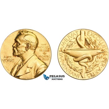 AC535, Sweden, Gilt Silver Medal 1985 (Ø26.6mm, 13.0g) Alfred Nobel, Swedish Medical Society