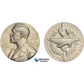 AC538, Sweden, Silver Medal 1991 (Ø26.6mm, 13.0g) Alfred Nobel, Swedish Medical Society