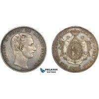 AC567, Liechtenstein, Johann II, 1 Vereinstaler 1862-A, Vienna, Silver, XF-AU (Lightly cleaned) Rare! AC567, Liechtenstein, Johann II, 1 Vereinstaler 1862-A, Vienna, Silver, XF-AU (Lightly cleaned) Rare!