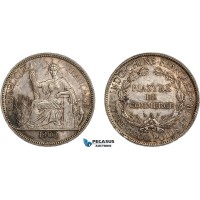 AC845, French Indo-China, Piastre 1902-A, Paris, Cleaned AU AC845, French Indo-China, Piastre 1902-A, Paris, Cleaned AU