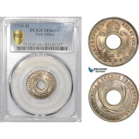AD004, British East Africa, George V, 1 Cent 1916-H, Heaton, PCGS MS66+