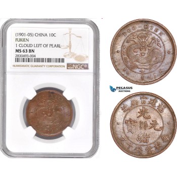 AD330, China, Fukien, 10 Cash ND (1901-05) Y-100.1, NGC MS63BN