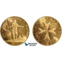 AD627, Malta, Republic, 10 Scudi 1961, Gold (8.20g) Cleaned UNC AD627, Malta, Republic, 10 Scudi 1961, Gold (8.20g) Cleaned UNC