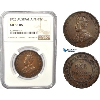 AD943, Australia, George V, 1 Penny 1925, NGC AU50BN