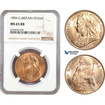 AE508, Great Britain, Victoria, 1 Penny 1896, NGC MS65RB