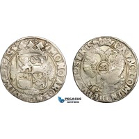AE747, Netherlands, Overijssel, 28 Stuiver of Florijn 1689, Silver (17.04g) Lion Countermark, VF AE747, Netherlands, Overijssel, 28 Stuiver of Florijn 1689, Silver (17.04g) Lion Countermark, VF