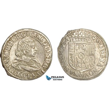 AF009, France, Lorraine, Charles IV, Teston 1632, Silver (9.06g) KM# 45, AU