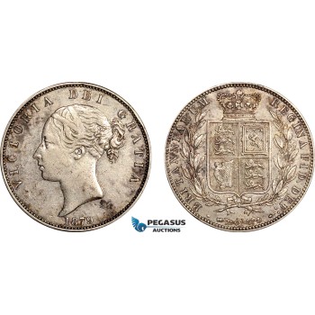 AF029, Great Britain, Victoria, Half Crown 1879, London, Silver, Toned aXF