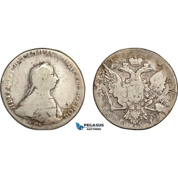 AF050, Russia, Peter III, Rouble 1762 СПБ-НК, St. Petersburg, Silver (22.79g) aF