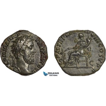 AG115, Roman Empire, Commodus (AD 177-192) Æ Dupondius (10.97g) Rome, Fortuna
