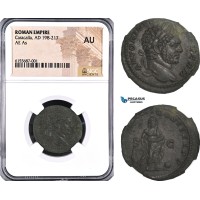 AG563, Roman Empire, Caracalla (198-217 AD) AE As Dupondius, Rome, NGC AU