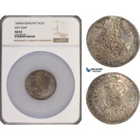 AG588, Hungary, Leopold I, Taler 1699-KB, Kremnitz, Silver, Dav-3264, NGC AU55 AG588, Hungary, Leopold I, Taler 1699-KB, Kremnitz, Silver, Dav-3264, NGC AU55