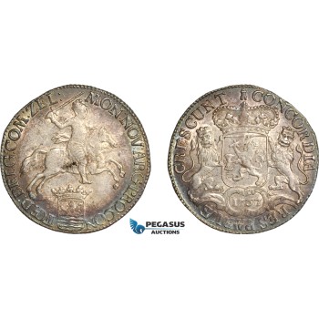 AG665, Netherlands, Zeeland, Ducaton 1767, Silver (32.60g) Toned, Lustrous AU