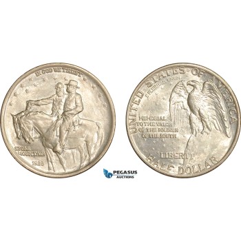 AG707, United States, Stone Mountain Memorial Half Dollar (50C) 1925, Philadelphia, Silver, UNC