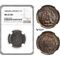 AH331, Mexico, 1 Centavo 1896 Mo, Mexico City Mint, NGC MS62BN