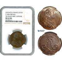 AH584, France, ND Bronze Medal, Treasury misc. Expence, NGC MS62BN