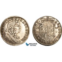 AI613, Germany, Anhalt-Zerbst. Carl Wilhelm, 2/3 Taler 1679 CP, Zerbst Mint, Silver (16.14g) Light toning and very lustrous! EF-UNC