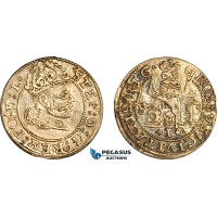 AI633, Latvia, Stefan Bathory of Poland, Groschen 1583, Riga Mint, Silver (1.83g) Toned, EF