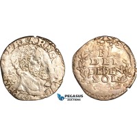 AI641, Italy, Sicily, Philip II, 1 Carlino ND (1554-98), Napoli Mint, Silver, Weak struck, VF-EF