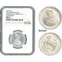 AI867, Germany, Westphalia, Notgeld 50 Mark 1923, Menden Mint, Lamb-579.15, Aluminium, NGC MS64