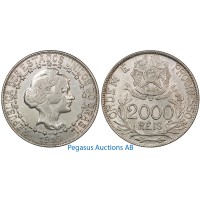 B04, Brazil, 2000 Reis 1913, Silver, Nice!