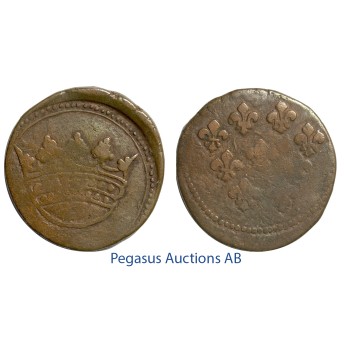 C19, Ile de France/Ile de Bourbon (Mauritius & Reunion) 2 Sols ND (1723) Pondicherry, Very Rare!