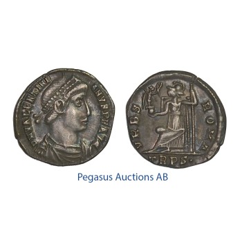 C57, Roman Empire, Valentinian I (364-375 AD) AR Siliqua (1.81g) Trier, VRBS ROMA