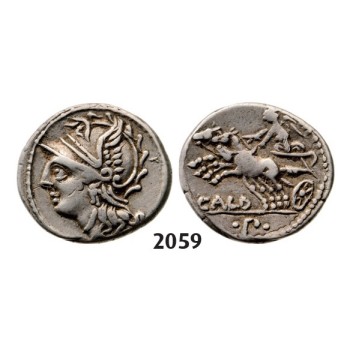 Lot: 2059. Roman Republic,  C. Coilius Caldus, Coelia (90 BC) Denarius, Rome, Silver (3.90g)