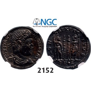 Lot: 2152. Roman Empire, Constantine I, 307-­337 AD, Æ3 (Nummus) (Struck 332-­333 AD) Trier, Billon (2.34g), NGC MS