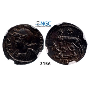 Lot: 2156. Roman Empire, Constantinian, 330­-340 AD , Æ3/4 (Nummus) (Struck 330­-333 AD) Heraclea, Billon (2.27g), NGC MS