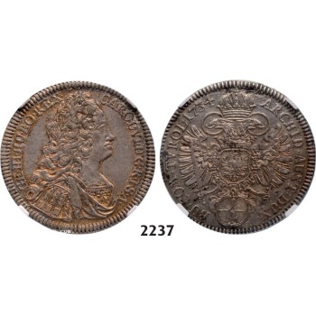 Lot: 2237. Austria, Charles VI, 1711-­1740, ¼ Taler 1734, Hall, Silver