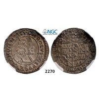 Lot: 2270. Austria, Olmutz, Karl II von Liechtenstein­Castelcorn, 1664­-1695, 3 Kreuzer 1669, Silver, NGC MS63