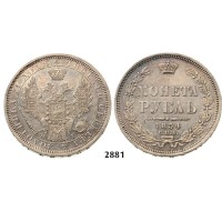 Lot: 2881. Russia, Nicholas I, 1826-­1855, Rouble (Rubel) 1854-&#1057;&#1055;&#1041;/&#1053;I, St. Petersburg, Silver